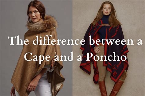 difference between poncho and cape.